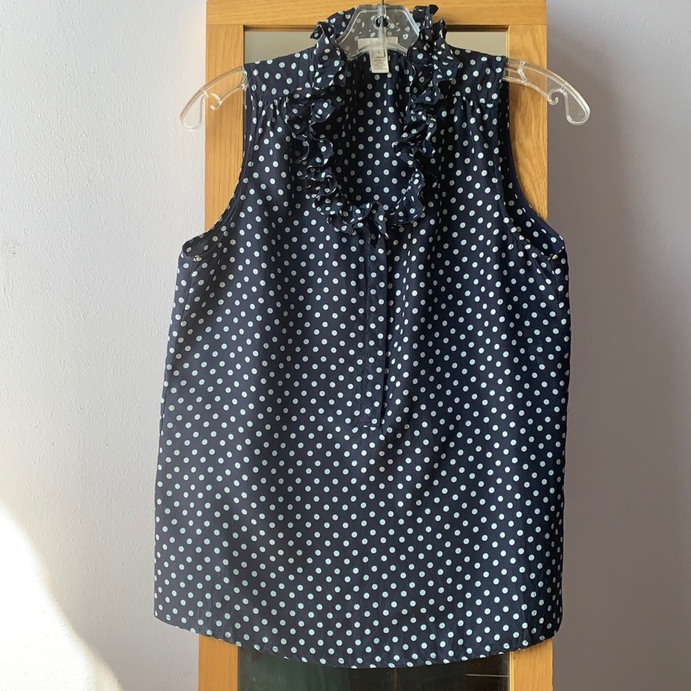 J CREW | Sleeveless Silk Top • Size 4